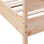 Massivholzbett ohne Matratze 75x190 cm Kiefernholz