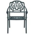 3-tlg. Bistro-Set Grün Aluminiumguss
