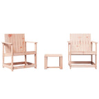 3-tlg. Garten-Lounge-Set Massivholz Douglasie