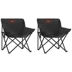 Campingstühle 2 Stk. mit Tasche Klappbar Schwarz
