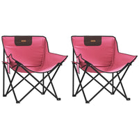 Campingstühle 2 Stk. mit Tasche Klappbar Rosa