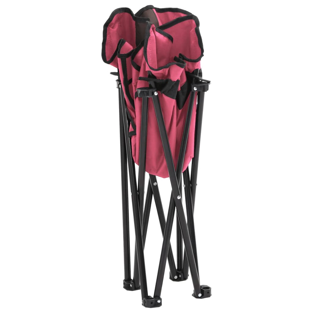 Campingstühle 2 Stk. mit Tasche Klappbar Rosa