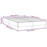 Bettgestell ohne Matratze Hellgrau 120x190 cm Stoff