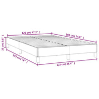 Bettgestell ohne Matratze Schwarz 120x190 cm Kunstleder