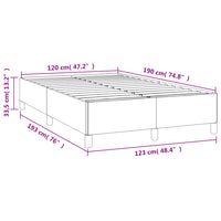 Bettgestell ohne Matratze Hellgrau 120x190 cm Stoff