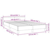 Bettgestell ohne Matratze Hellgrau 120x190 cm Stoff