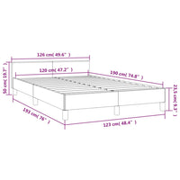 Bettgestell ohne Matratze Cappuccino-Braun 120x190cm Kunstleder