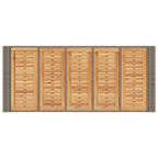 Garten-Bartisch mit Holzplatte Grau 185x80x110 cm Polyrattan