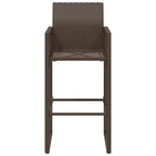 Garten-Barhocker 2 Stk. Braun Poly Rattan