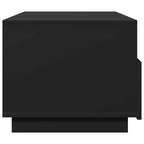 Couchtisch mit LED-Leuchten Schwarz 90x49x40 cm