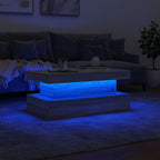 Couchtisch mit LED-Leuchten Grau Sonoma 90x50x40 cm