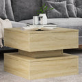 Couchtisch mit LED-Leuchten Sonoma-Eiche 50x50x40 cm