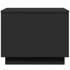 Couchtisch mit LED-Leuchten Schwarz 50x50x40 cm