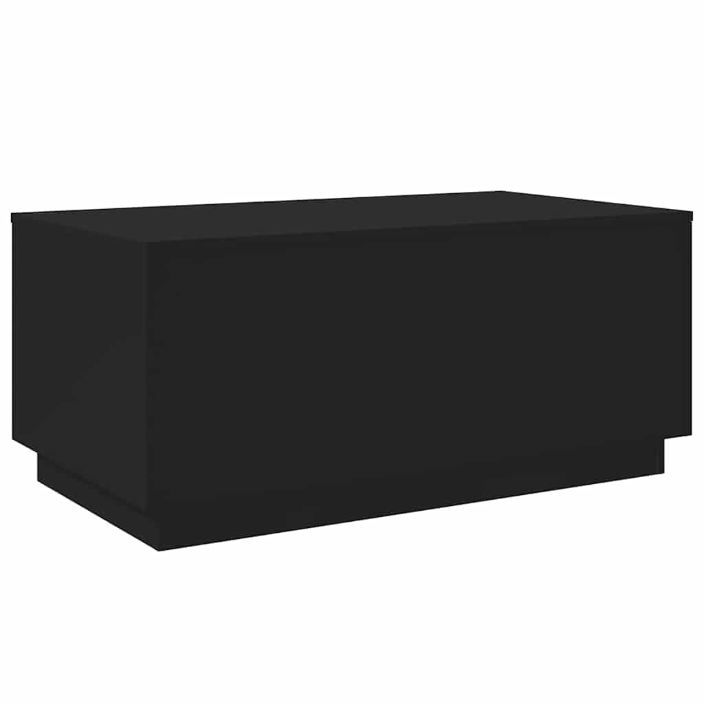 Couchtisch mit LED-Leuchten Schwarz 90x50x40 cm