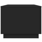 Couchtisch mit LED-Leuchten Schwarz 90x50x40 cm