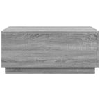 Couchtisch mit LED-Leuchten Grau Sonoma 90x50x40 cm