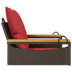 Hängesessel mit Kissen Braun 63x62x40 cm Poly Rattan