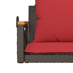 Hängesessel mit Kissen Braun 63x62x40 cm Poly Rattan