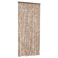 Fliegenvorhang Beige und Dunkelbraun 56x200 cm Chenille