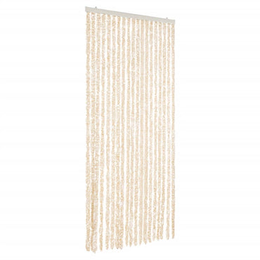 Fliegenvorhang Beige und Weiß 56x185 cm Chenille