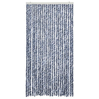 Fliegenvorhang Blau und Weiß 100x230 cm Chenille