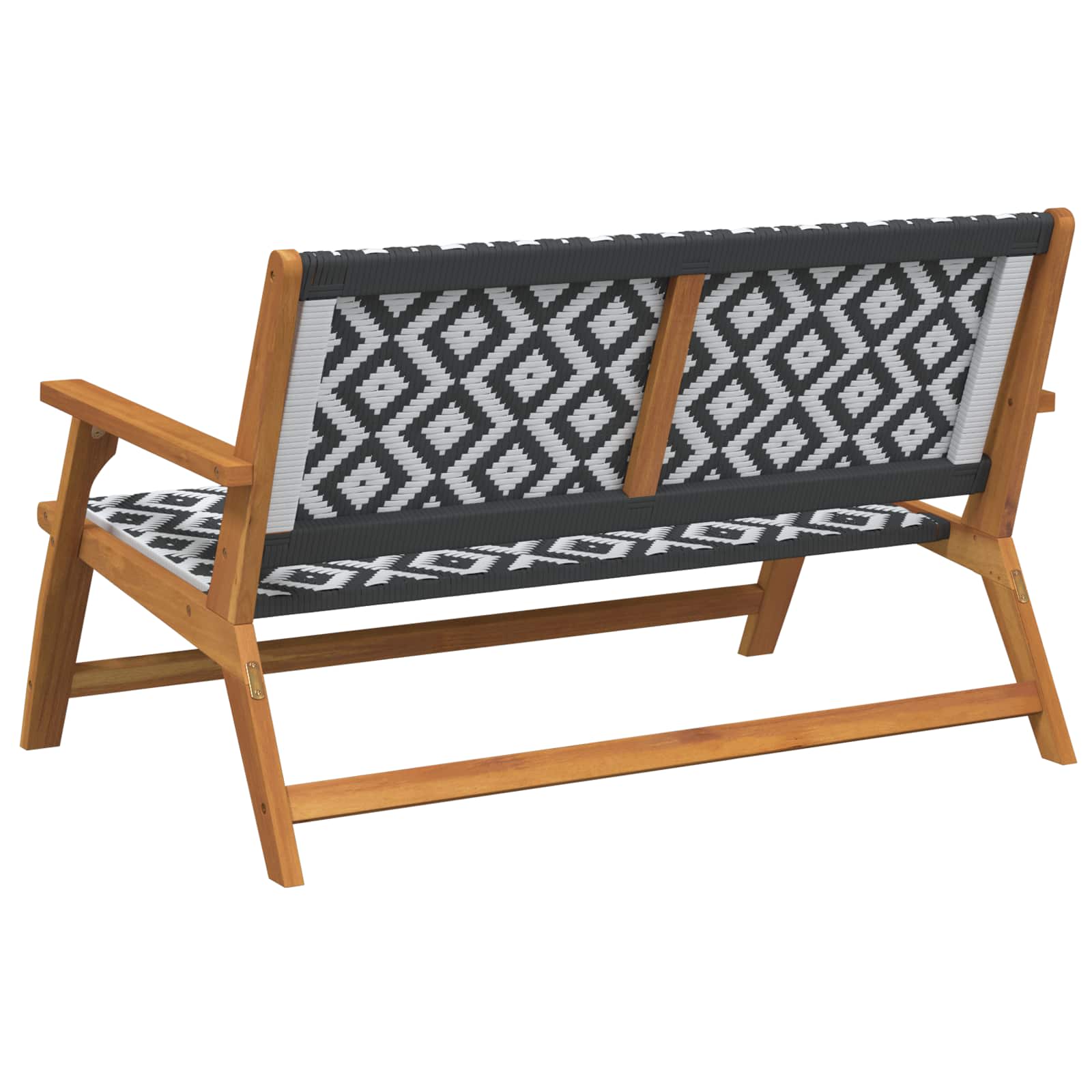 gartenmöbel Schwarz und Weiß 122 x 78 x 73 cm Massivholz Akazie