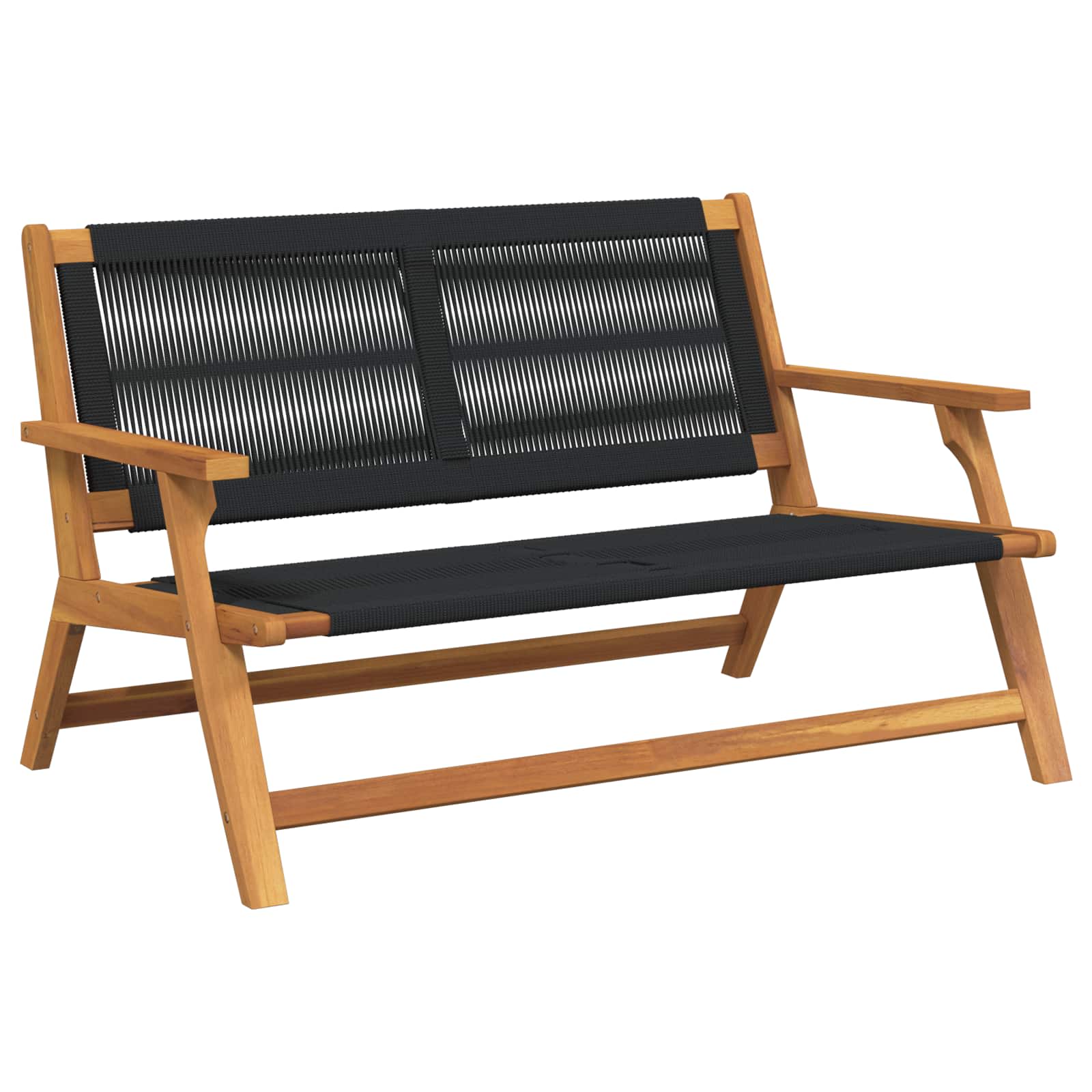 gartenmöbel Schwarz 122 x 78 x 73 cm Massivholz Akazie