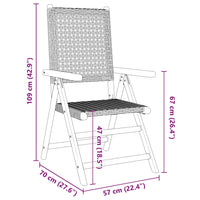 Gartenstühle 2 Stk. Grau Massivholz Akazie und Poly Rattan