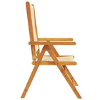 Gartenstühle 2 Stk. Beige Massivholz Akazie und Polypropylen