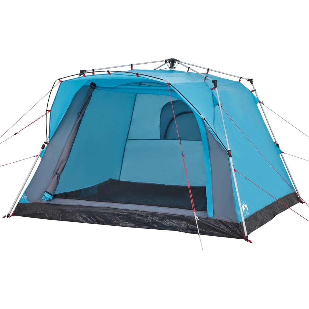 Campingzelt 4 Personen Blau Quick Release