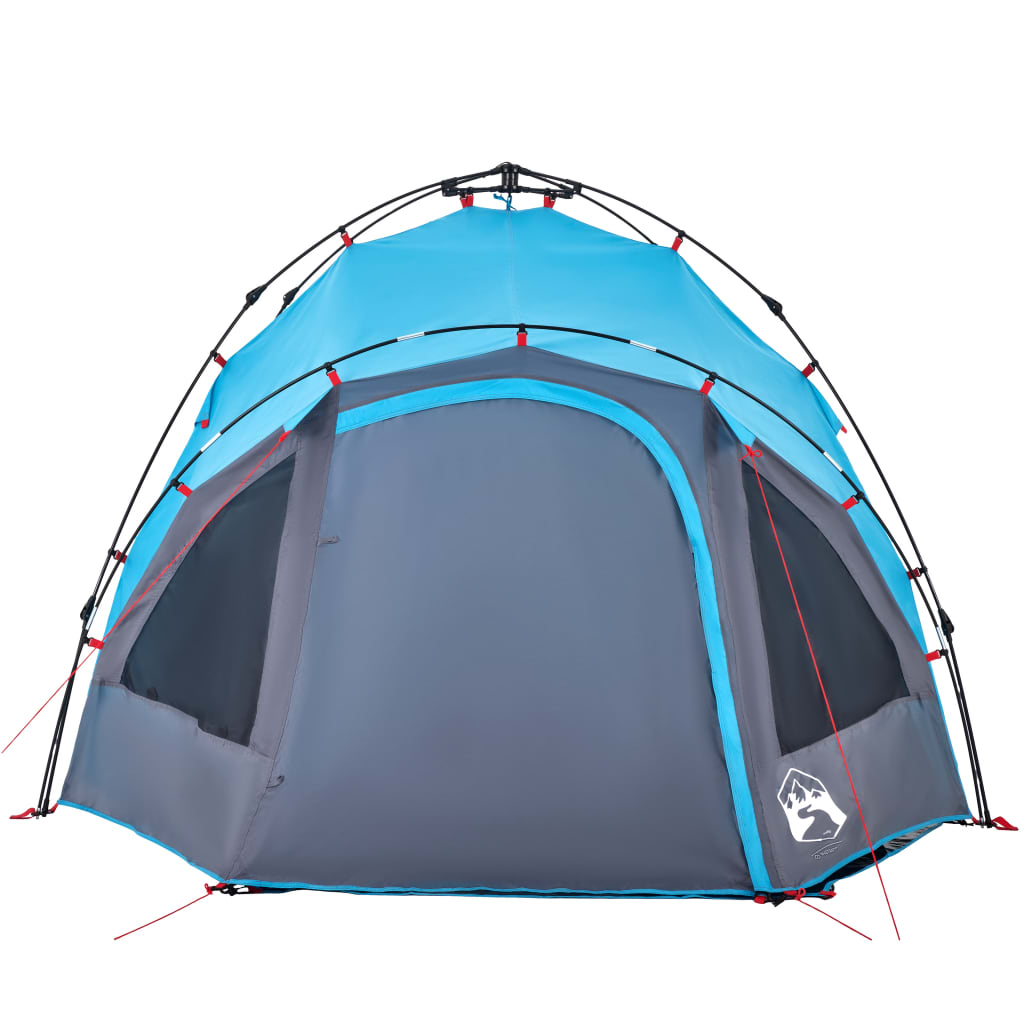 Kuppel-Campingzelt 3 Personen Blau Quick Release