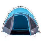 Kuppel-Campingzelt 3 Personen Blau Quick Release