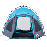 Kuppel-Campingzelt 3 Personen Blau Quick Release