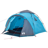 Kuppel-Campingzelt 3 Personen Blau Quick Release