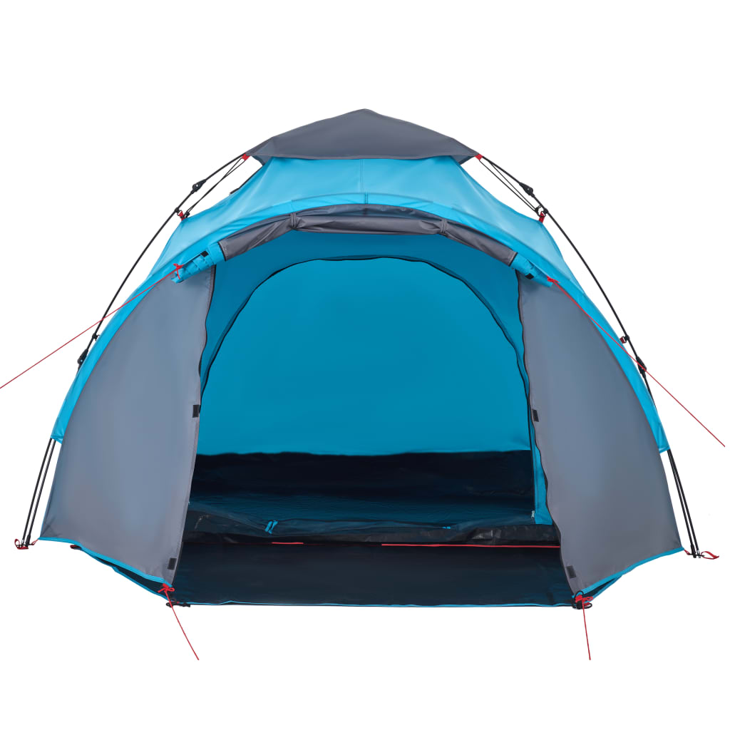 Kuppel-Campingzelt 3 Personen Blau Quick Release