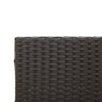 Gartensofa in L-Form mit Tisch und Kissen Schwarz Poly Rattan