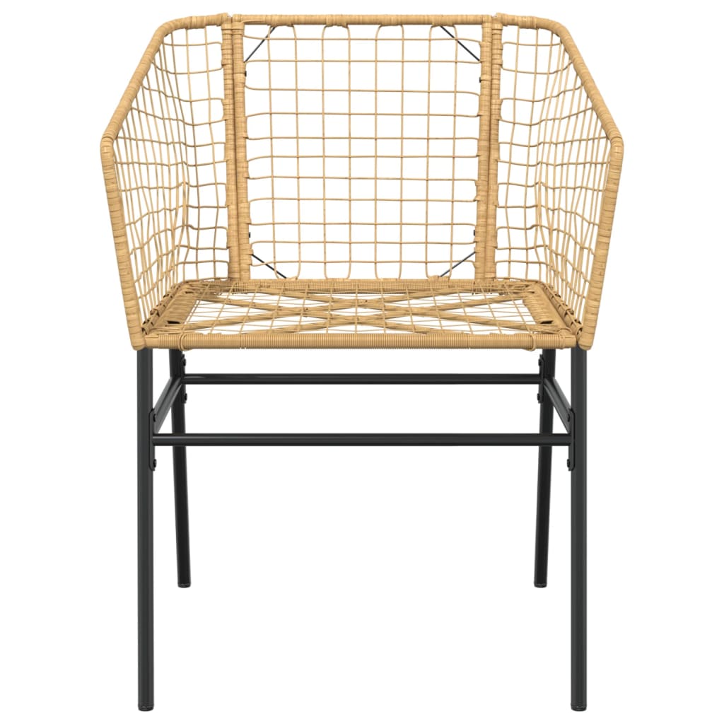 Gartenstühle 2 Stk. Braun Poly Rattan