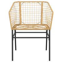 Gartenstühle 2 Stk. Braun Poly Rattan