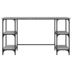 Schreibtisch Grau Sonoma 140x50x75 cm Metall Holzwerkstoff