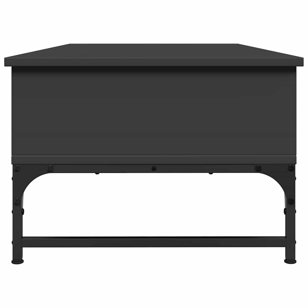 Couchtisch Schwarz 100x50x35 cm Holzwerkstoff und Metall
