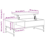 Couchtisch Schwarz 100x50x35 cm Holzwerkstoff und Metall
