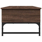 Couchtisch Braun Eichen-Optik 100x50x35 cm Holzwerkstoff Metall