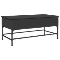 Couchtisch Schwarz 100x50x45 cm Holzwerkstoff und Metall