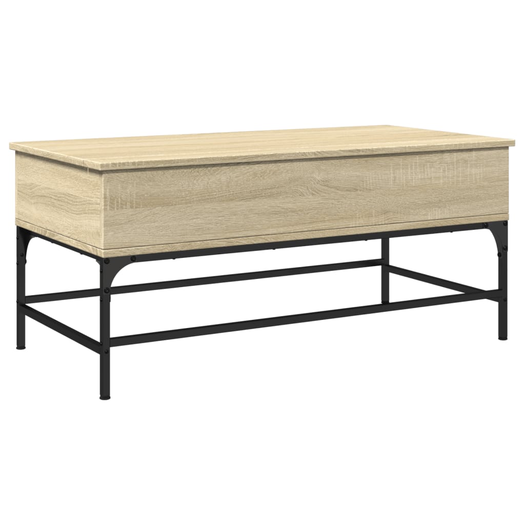 Couchtisch Sonoma-Eiche 100x50x45 cm Holzwerkstoff und Metall