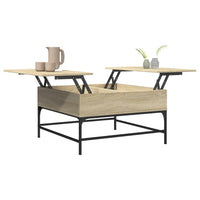 Couchtisch Sonoma-Eiche 80x80x45 cm Holzwerkstoff und Metall