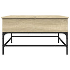 Couchtisch Sonoma-Eiche 80x80x45 cm Holzwerkstoff und Metall