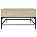 Couchtisch Sonoma-Eiche 80x80x45 cm Holzwerkstoff und Metall