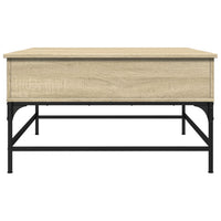 Couchtisch Sonoma-Eiche 80x80x45 cm Holzwerkstoff und Metall