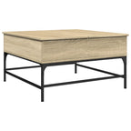 Couchtisch Sonoma-Eiche 80x80x45 cm Holzwerkstoff und Metall