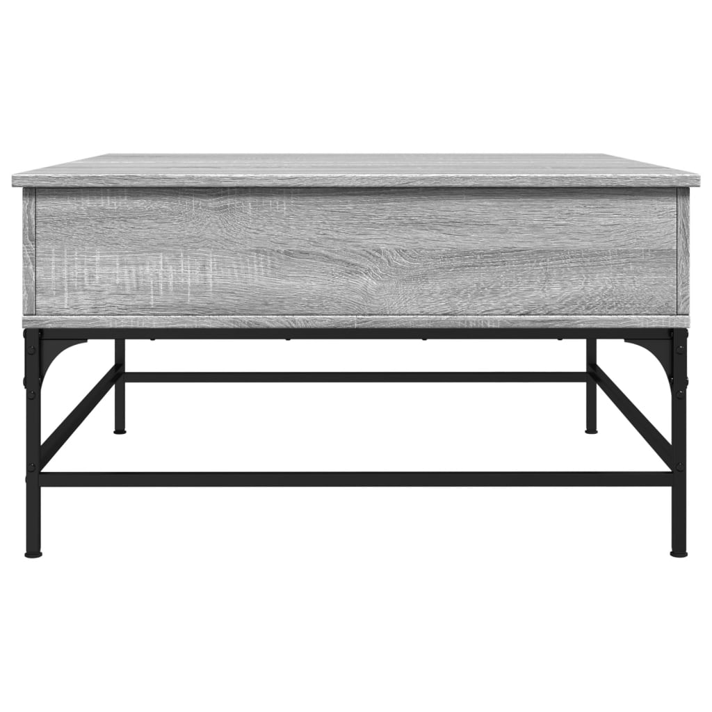 Couchtisch Grau Sonoma 80x80x45 cm Holzwerkstoff und Metall